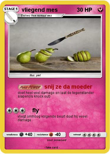 Pokemon vliegend mes