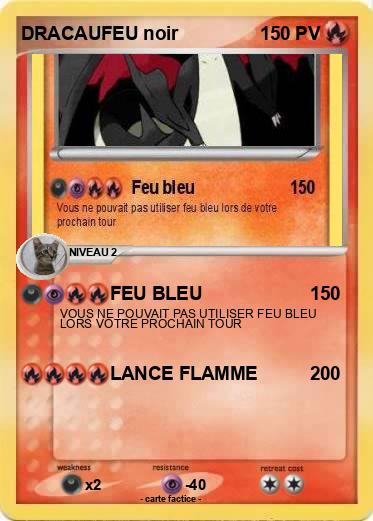 Pokemon DRACAUFEU noir