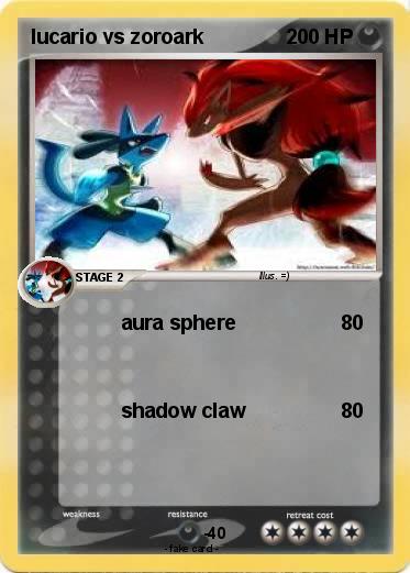Pokemon lucario vs zoroark