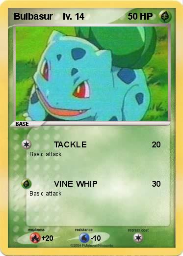 Pokemon Bulbasur    lv. 14