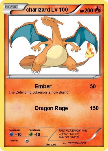 Pokemon charizard Lv 100