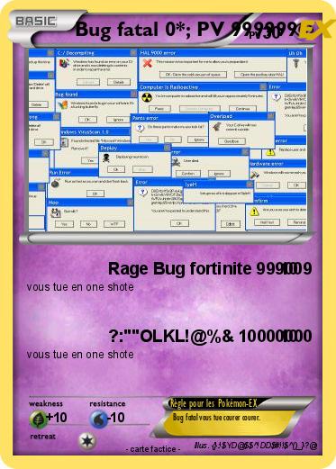 Pokemon Bug fatal 0*; PV 999999