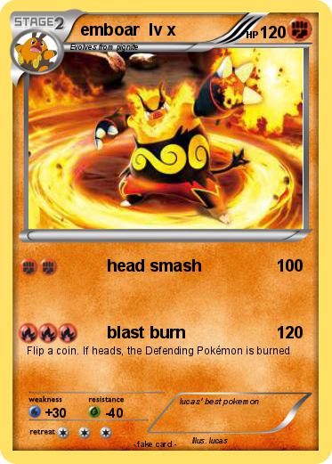 Pokemon emboar  lv x