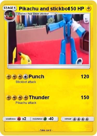 Pokemon Pikachu and stickbot