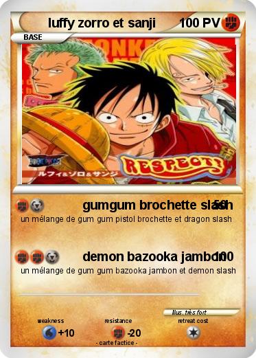Pokemon luffy zorro et sanji