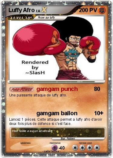 Pokemon Luffy Afro