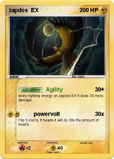Pokemon zapdos  EX