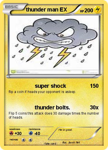Pokemon thunder man EX