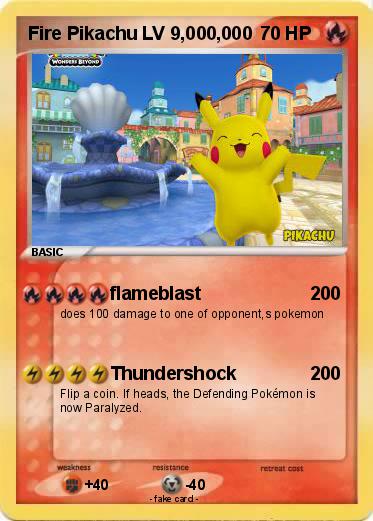 Pokemon Fire Pikachu LV 9,000,000
