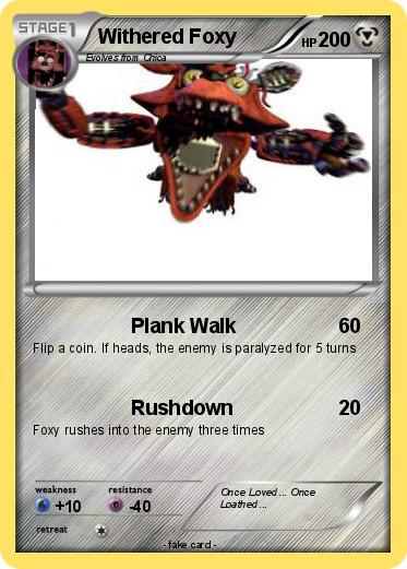 Pokemon Withered Foxy
