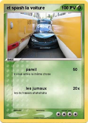 Pokemon et spash la voiture