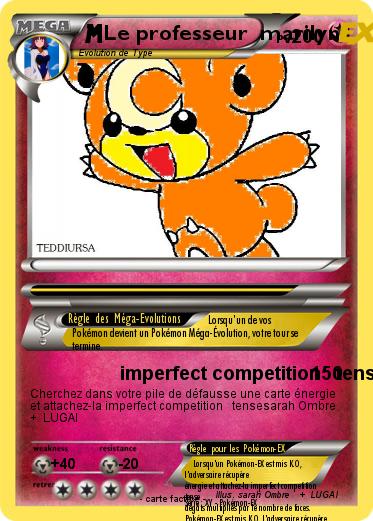 Pokemon Le professeur  marilyn