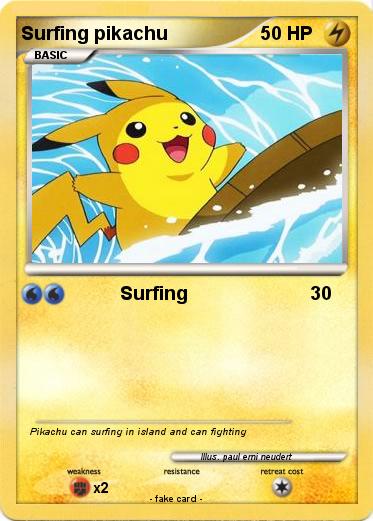 Pokemon Surfing pikachu
