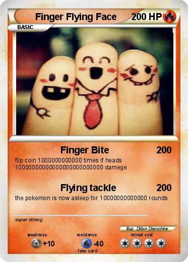 Pokemon Finger Flying Face