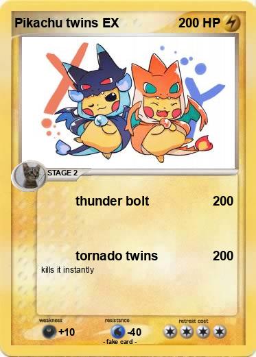 Pokemon Pikachu twins EX