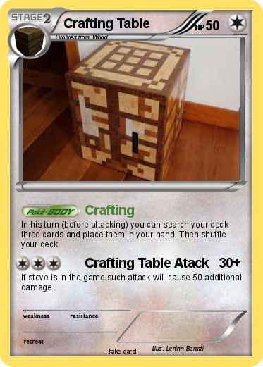 Pokemon Crafting Table
