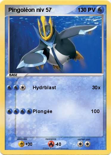 Pokemon Pingoléon niv 57