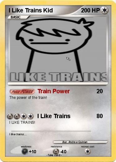 Pokemon I Like Trains Kid