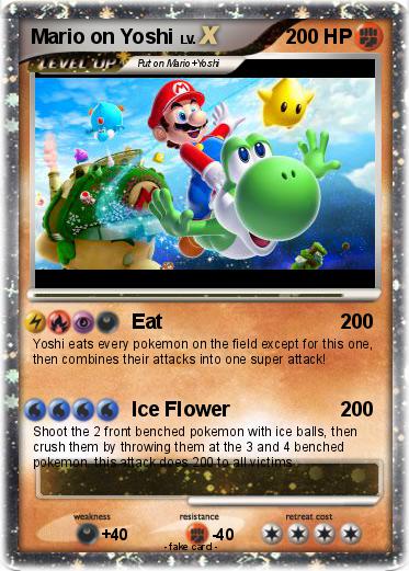 Pokemon Mario on Yoshi