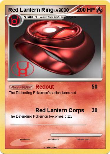 Pokemon Red Lantern Ring
