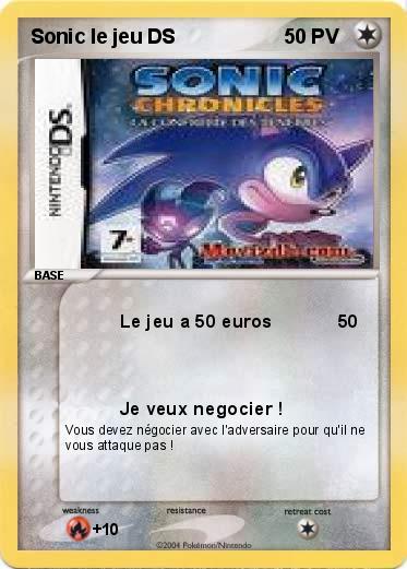 Pokemon Sonic le jeu DS
