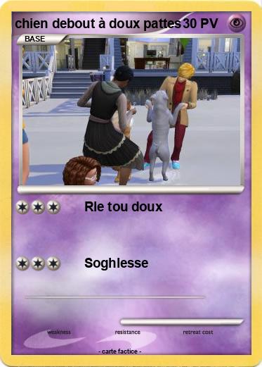 Pokemon chien debout à doux pattes