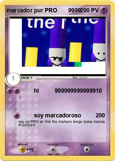 Pokemon marcador pur PRO       9999