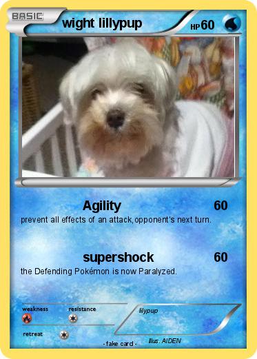 Pokemon wight lillypup
