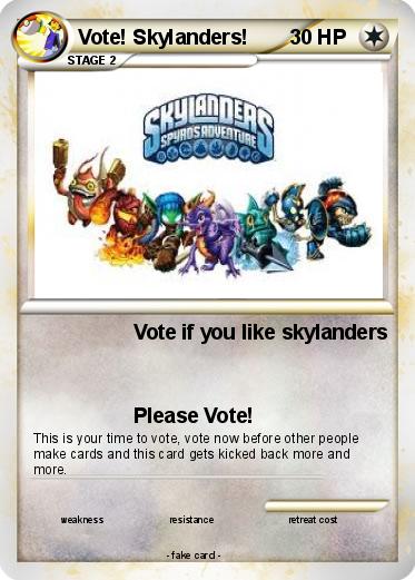 Pokemon Vote! Skylanders!