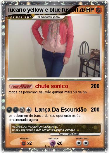 Pokemon lucario yellow e blue fusion