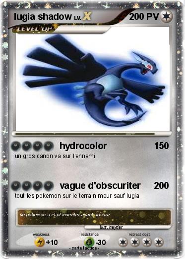 Pokemon lugia shadow
