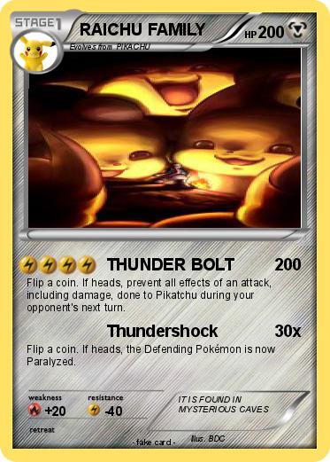Pokemon RAICHU FAMILY