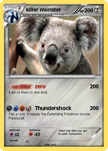 Pokemon killer monster