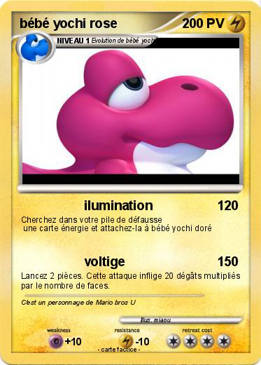 Pokemon bébé yochi rose