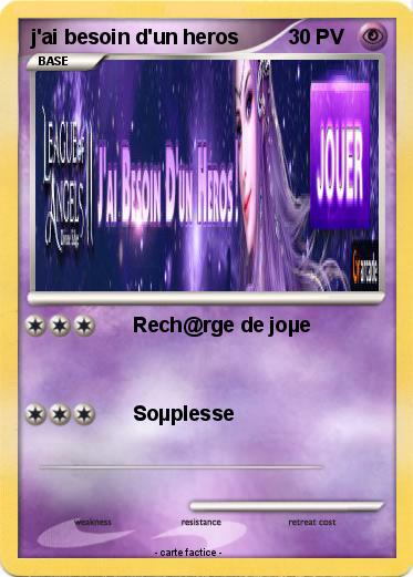 Pokemon j'ai besoin d'un heros