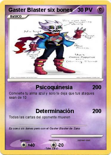 Pokemon Gaster Blaster six bones