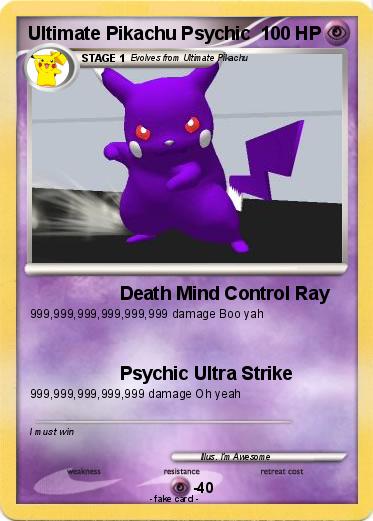 Pokemon Ultimate Pikachu Psychic