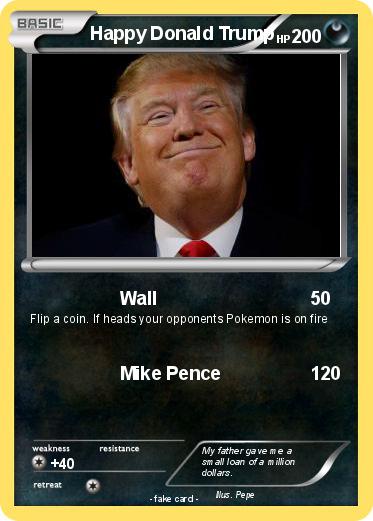 Pokemon Happy Donald Trump