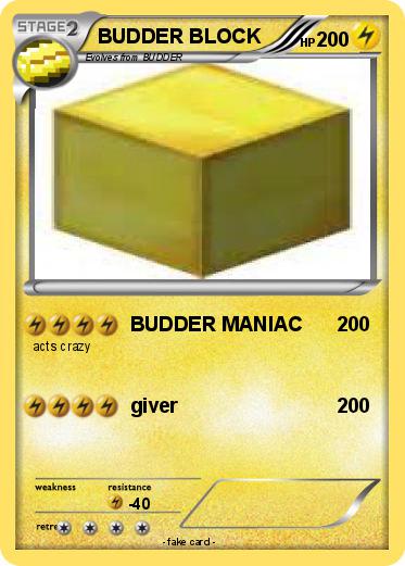 Pokemon BUDDER BLOCK