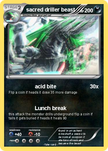 Pokemon sacred driller beast
