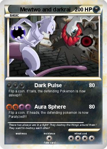 Pokemon Mewtwo and darkrai