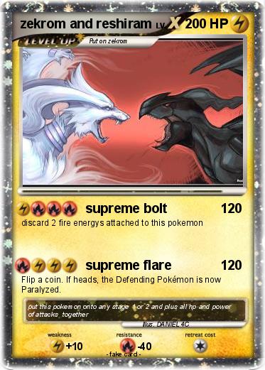 Pokemon zekrom and reshiram