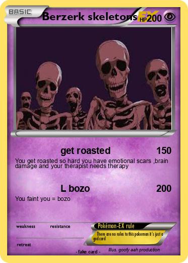 Pokemon Berzerk skeletons