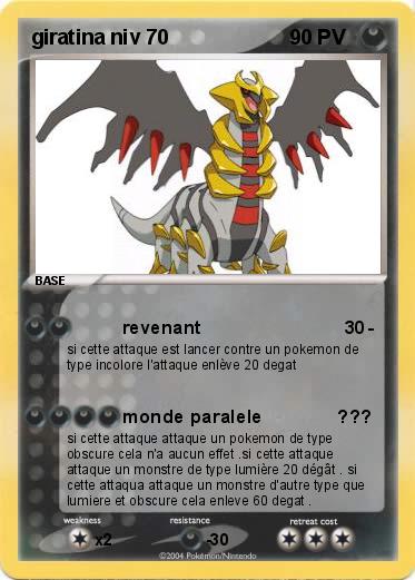 Pokemon giratina niv 70