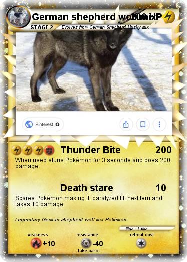 Pokemon German shepherd wolf mix