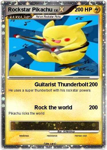 Pokemon Rockstar Pikachu
