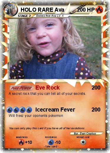 Pokemon HOLO RARE Ava