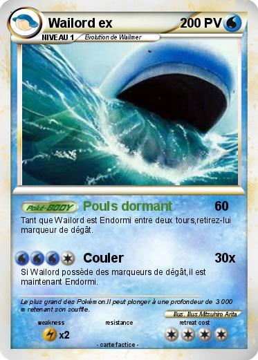 Pokemon Wailord ex
