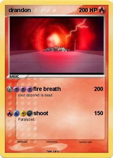 Pokémon drandon - fire breath - My Pokemon Card