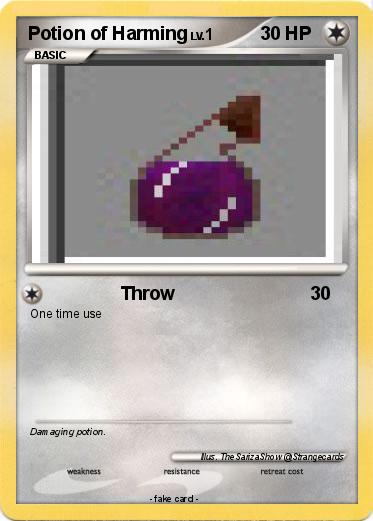 Pokemon Potion of Harming